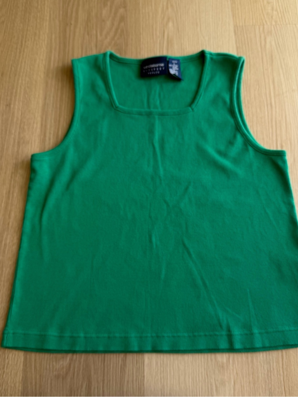 Liz Claiborne Green Ribbed Tank Top Size L